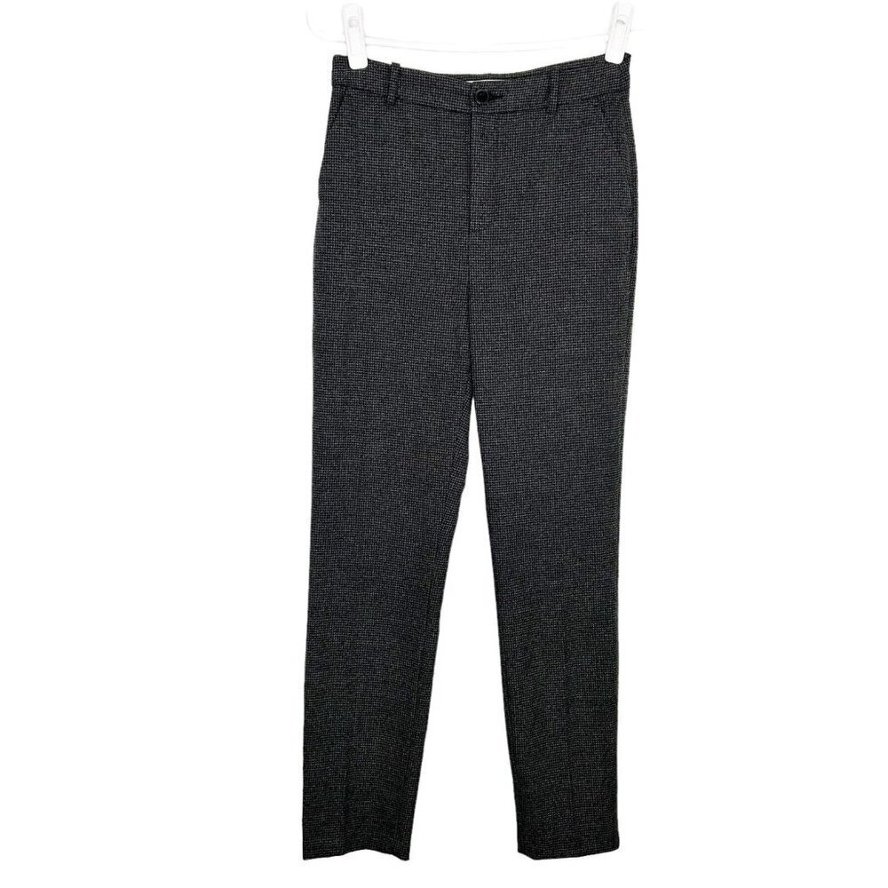 Zara High Rise Ankle Pants Women’s Size 4‎ Slim Leg Gray Tweed Knit